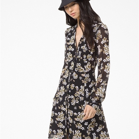 Floral Georgette Shirtdress - Picture 2 of 3